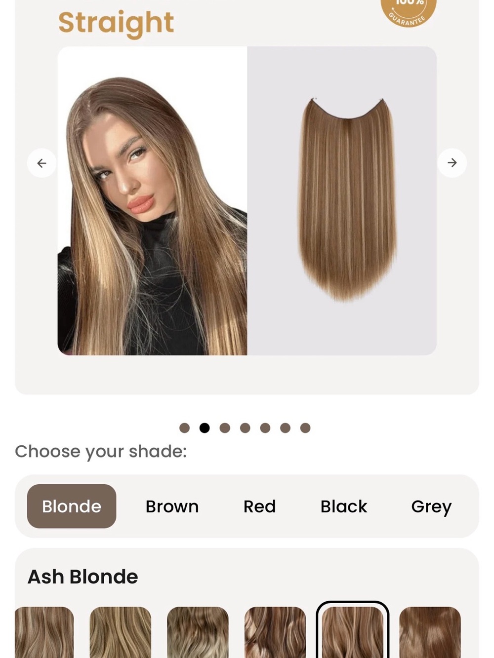 Blonde Straight Halo Extension - Premium Women Hair